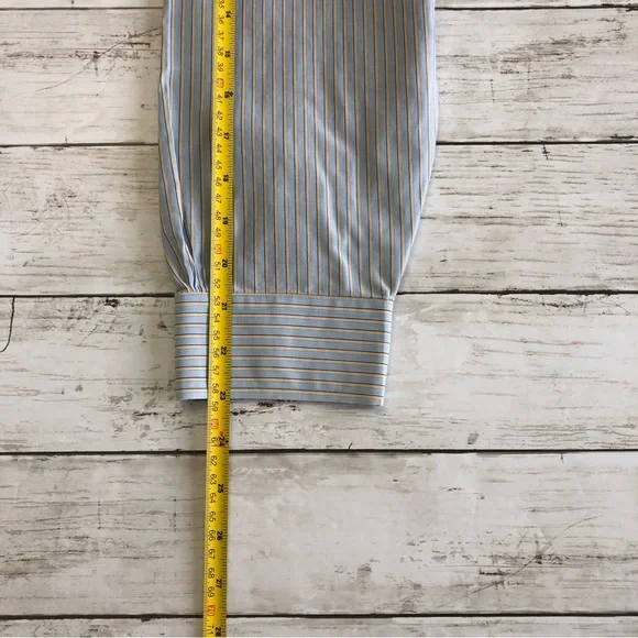 BROOKS BROTHERS 346 Men Striped Long Sleeve Button up Shirt Sz 15 1/2-2/3 - Picture 10 of 10